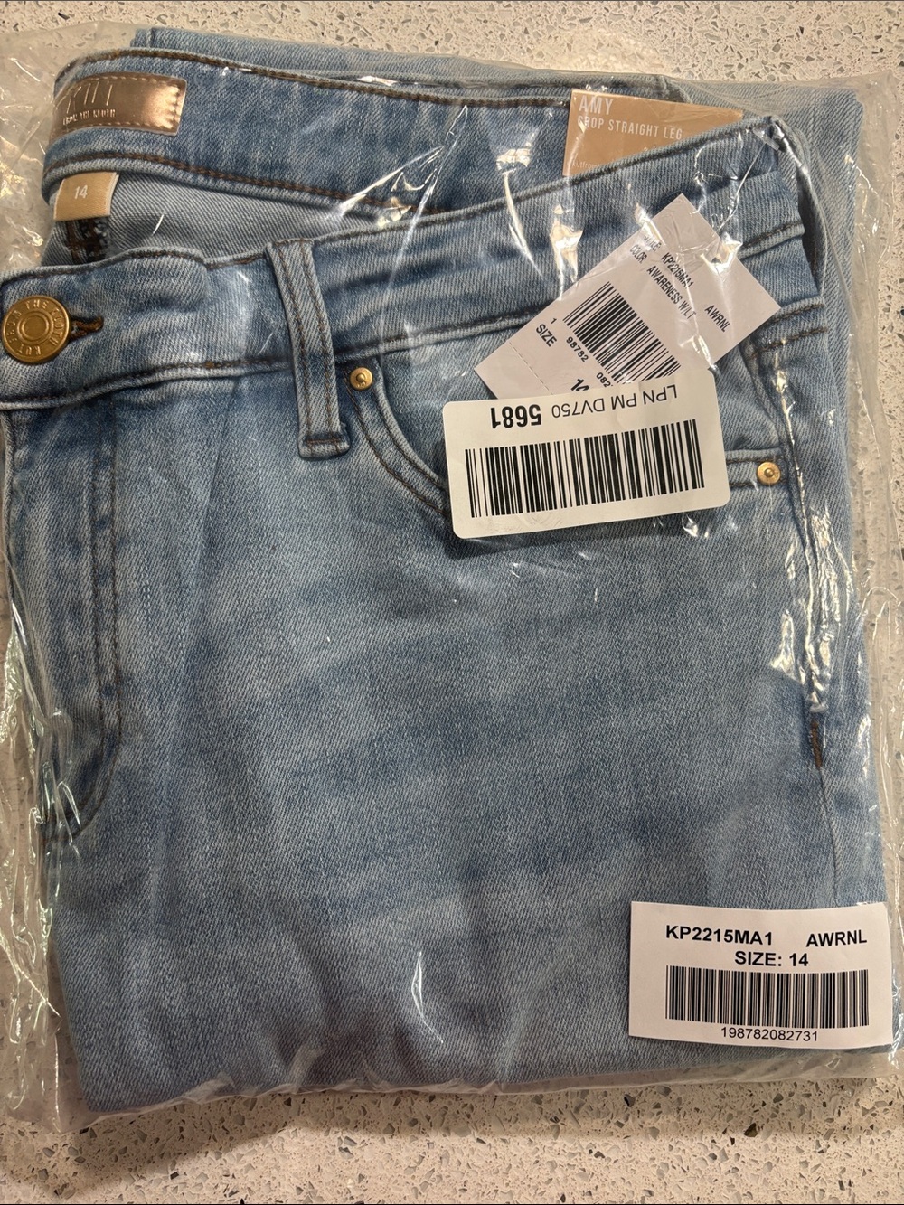 Kut from the Kloth AMY Blue Ankle Crop Jeans